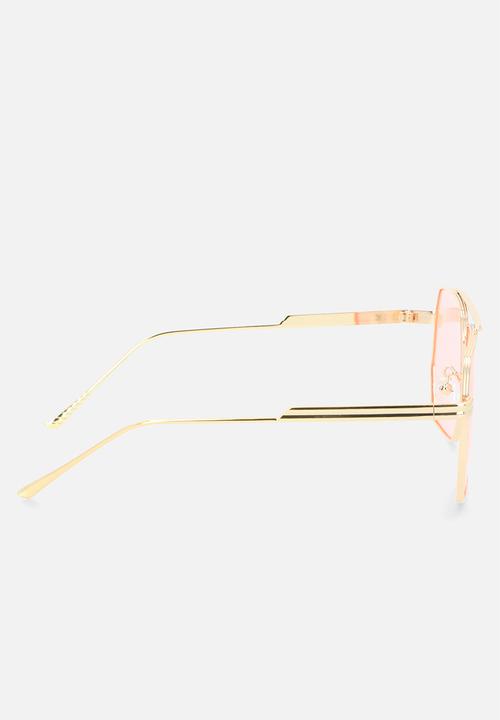 Superbalist - Nadia aviator sunglasses - gold/pink