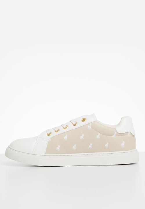 POLO - Printed monogram sneaker - stone