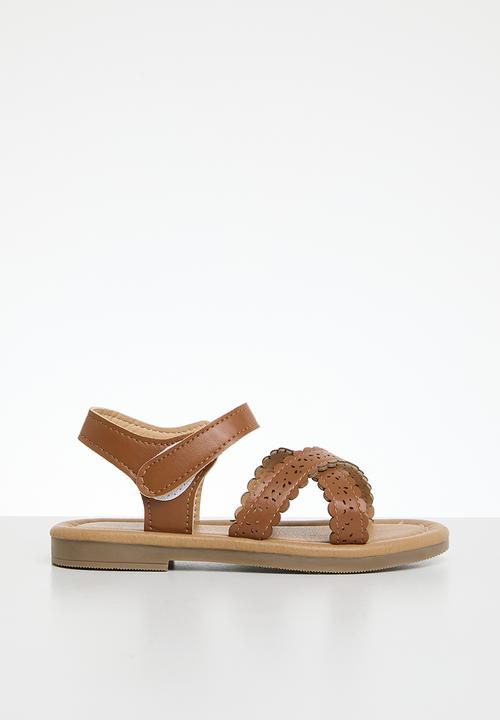 Pop Candy - Velcro strap sandals - brown