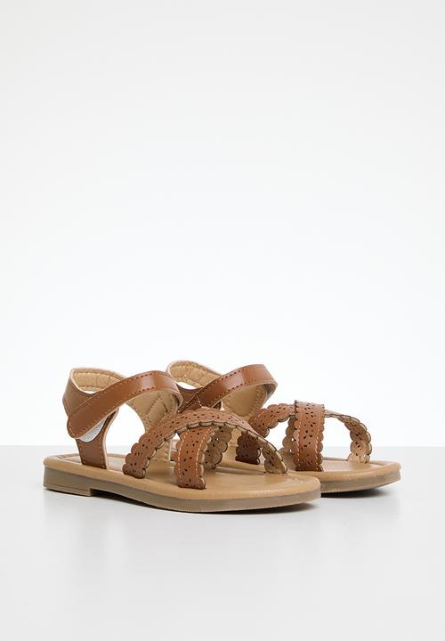 Pop Candy - Velcro strap sandals - brown