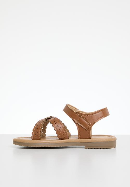 Pop Candy - Velcro strap sandals - brown