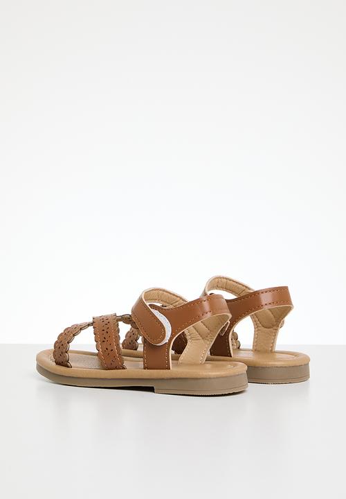 Pop Candy - Velcro strap sandals - brown