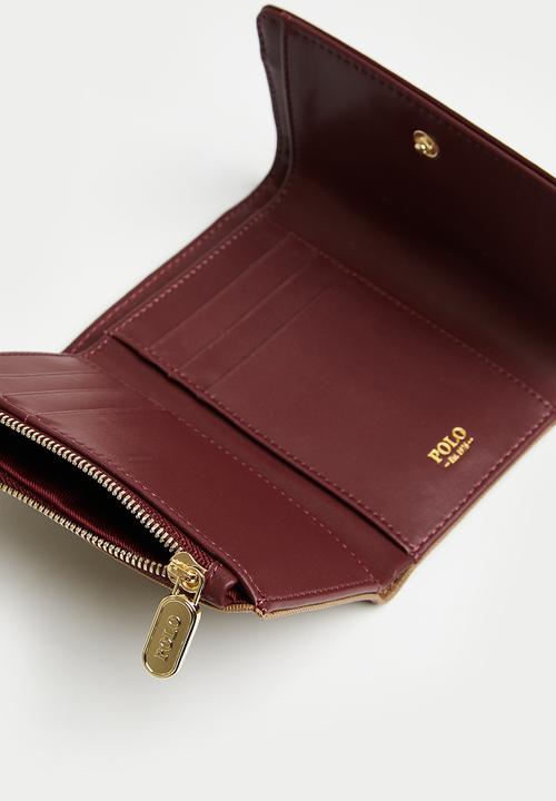 POLO - Compact purse - brown & burgundy