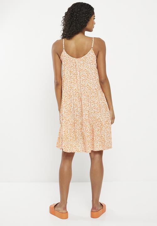HAILYS - Strappy panelled dress - papaya flower