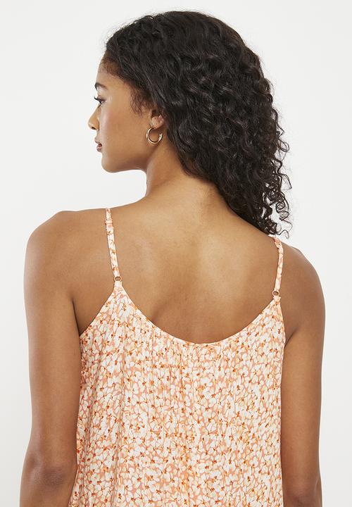 HAILYS - Strappy panelled dress - papaya flower