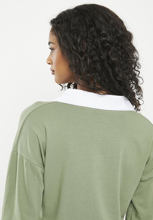HAILYS - Collared multi blouse - basil
