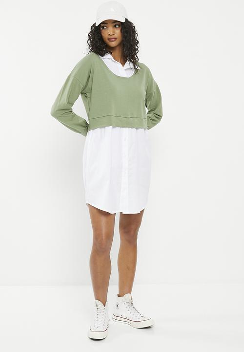 HAILYS - Collared multi blouse - basil