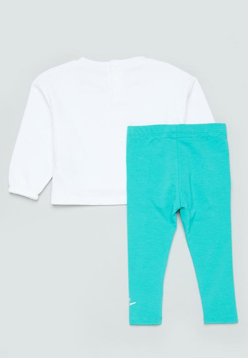 Nike - Nike notebook crewneck and leggings set - clear jade 