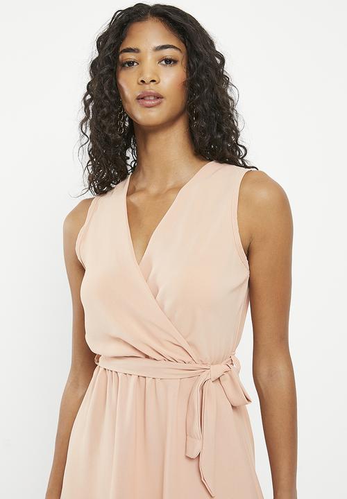 HAILYS - Sleeveless wrap dress - rose