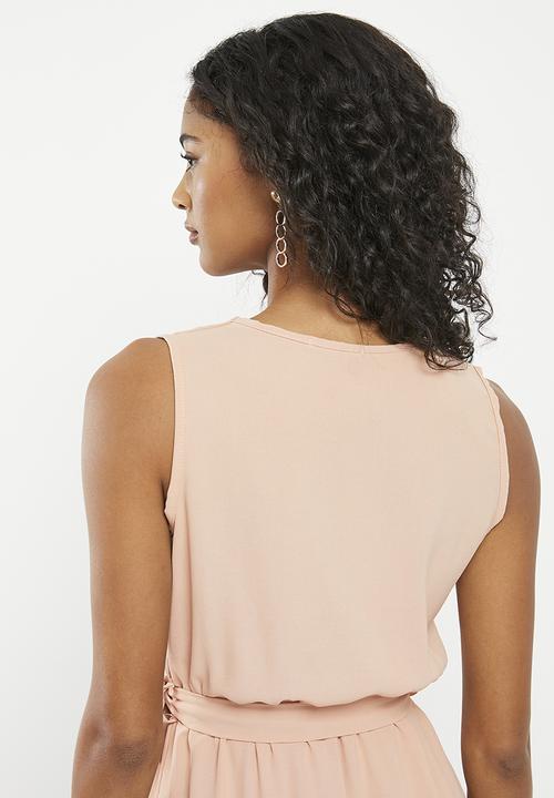 HAILYS - Sleeveless wrap dress - rose