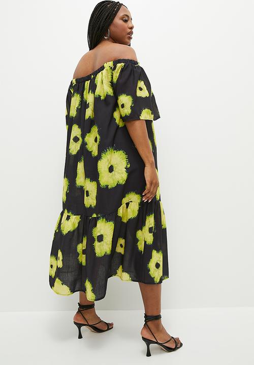 Superbalist - Texture midi dress - shibori floral
