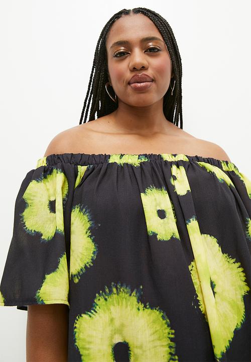 Superbalist - Texture midi dress - shibori floral