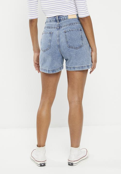 HAILYS - Denim bermuda shorts - mid blue