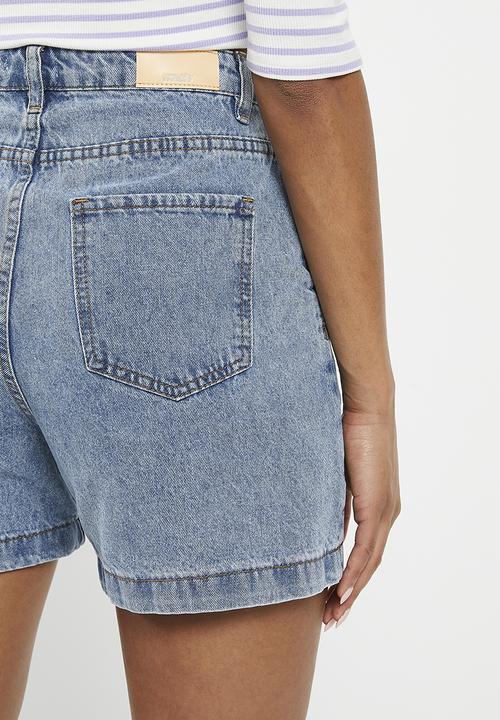 HAILYS - Denim bermuda shorts - mid blue