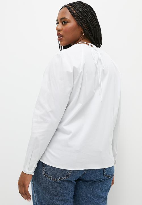 Superbalist - Cutout detail tie back shell - ivory1