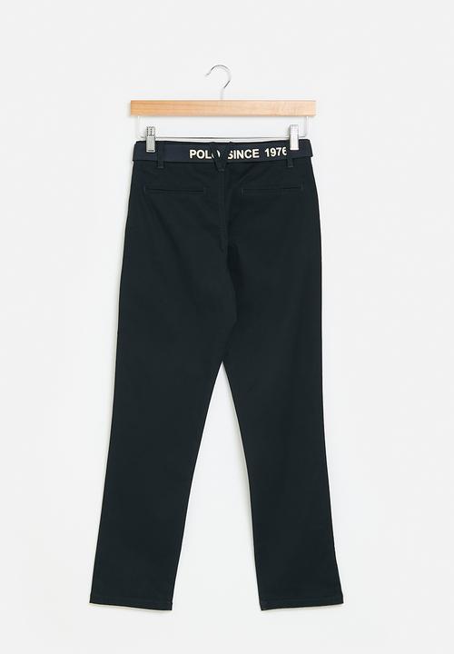 POLO - Boys adrian belted chino - navy