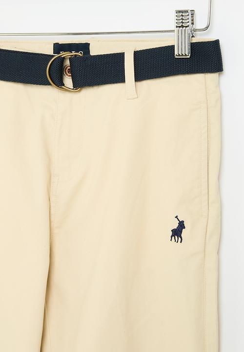 POLO - Boys adrian belted chino - stone