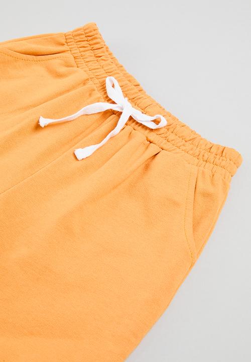 Pop Candy - Striped tee & short set - orange multi