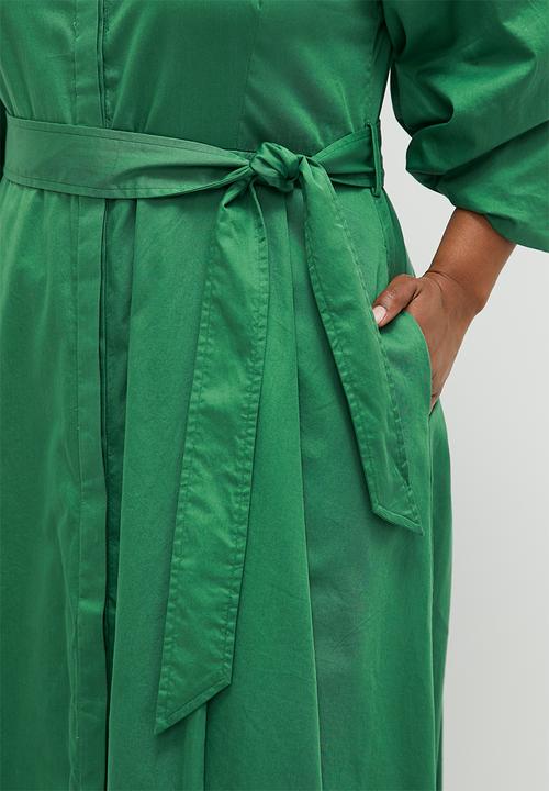 POLO - Plus layla ms shirt dress - green
