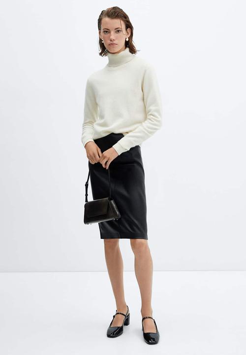 MANGO - Skirt pencil - black