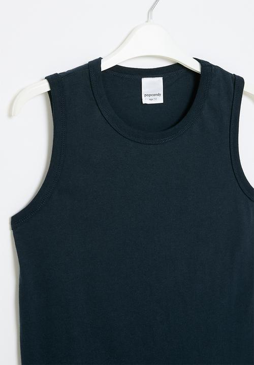 Pop Candy - Ribbed vest- navy