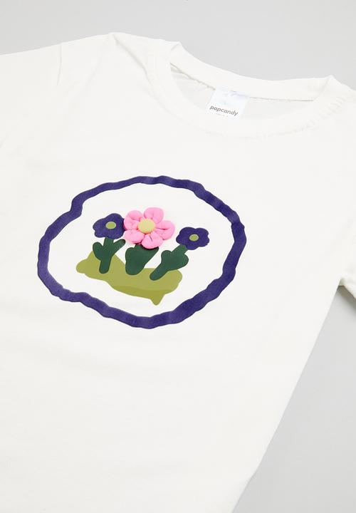 Pop Candy - Tee & pants sets - purple & white