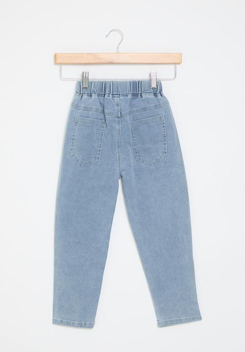 Pop Candy - Elasticated jeans - stonewash
