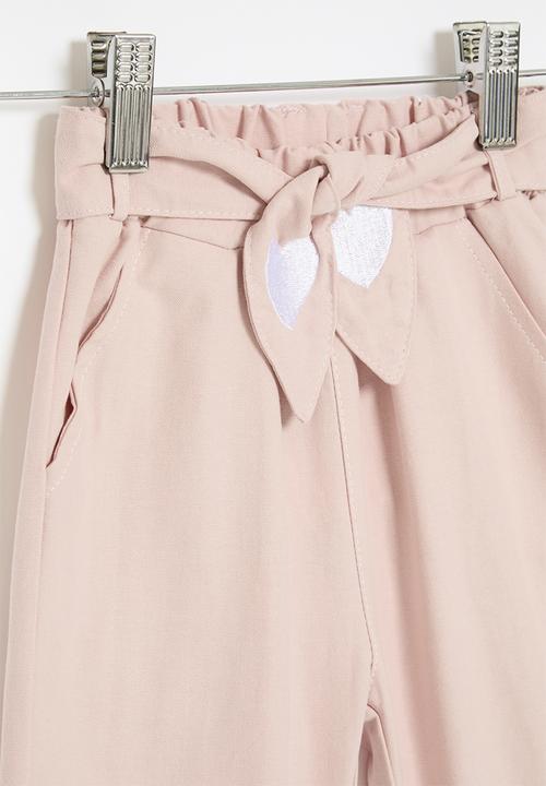 Pop Candy - Paperbag waist trousers - soft pink