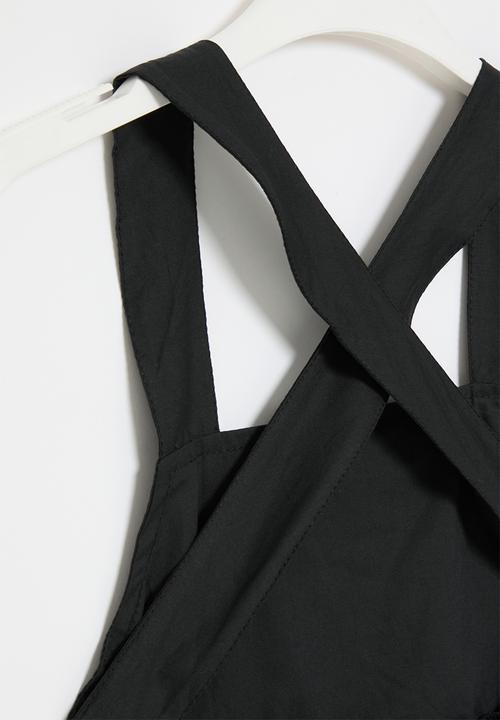 Pop Candy - Criss cross strap dress - black