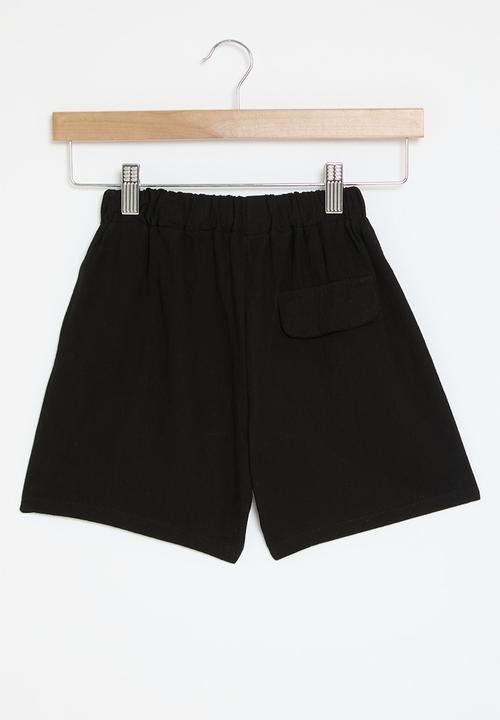 Pop Candy -  Textured shorts - black