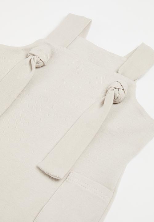 Little Lumps - Knotty dungarees - stone