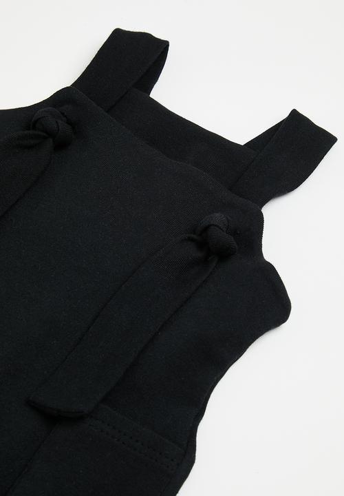 Little Lumps - Knotty dungarees - black