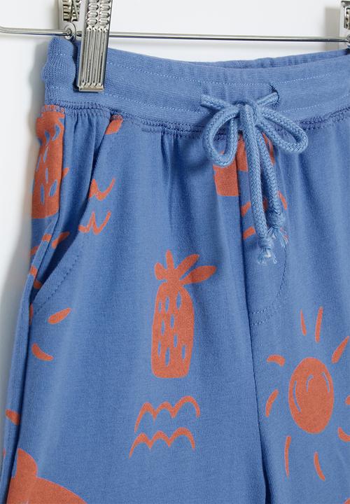 Pop Candy - Printed  shorts - light blue