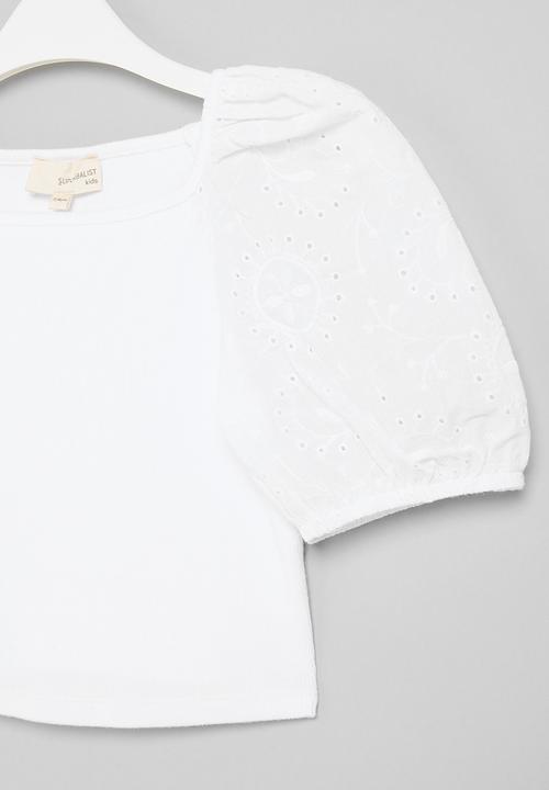 Superbalist - Puff sleeved top - white