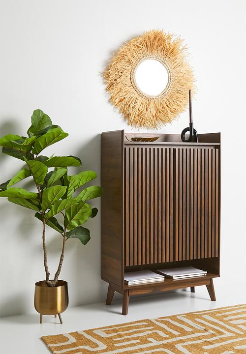 Sixth Floor - Slatted side board - brown