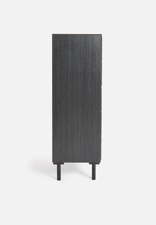 Sixth Floor - Jameson 5 drawers - black