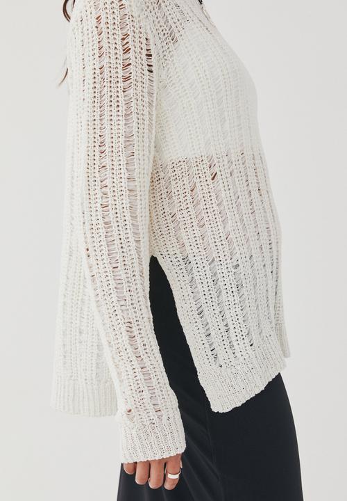 Supré  - Talulla ladder knit jumper - winter white 