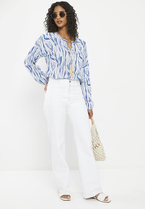 Zabaione - Print longsleeve blouse - sky blue