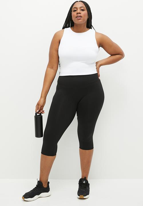 Cotton On - Plus active core capri tight - core black