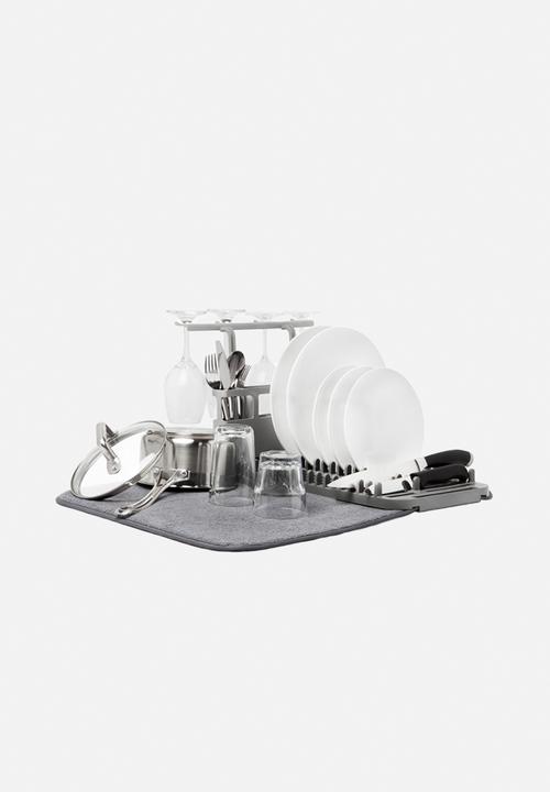 Umbra - Umbra UDry dish rack with drying mat - charcoal