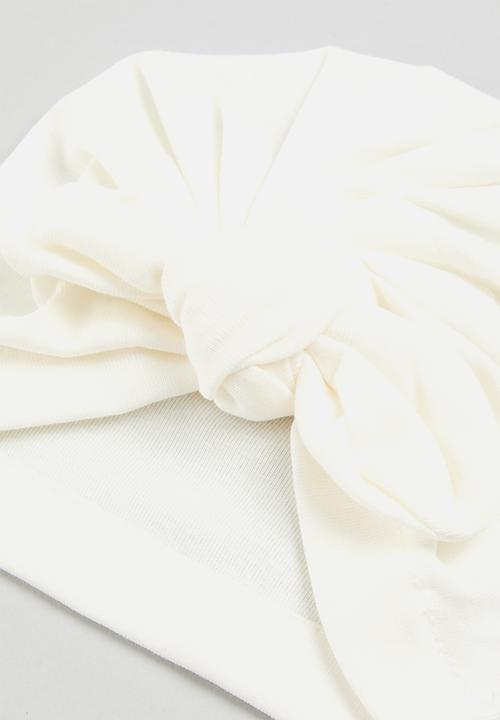 Pop Candy - Baby bowknot turban - white
