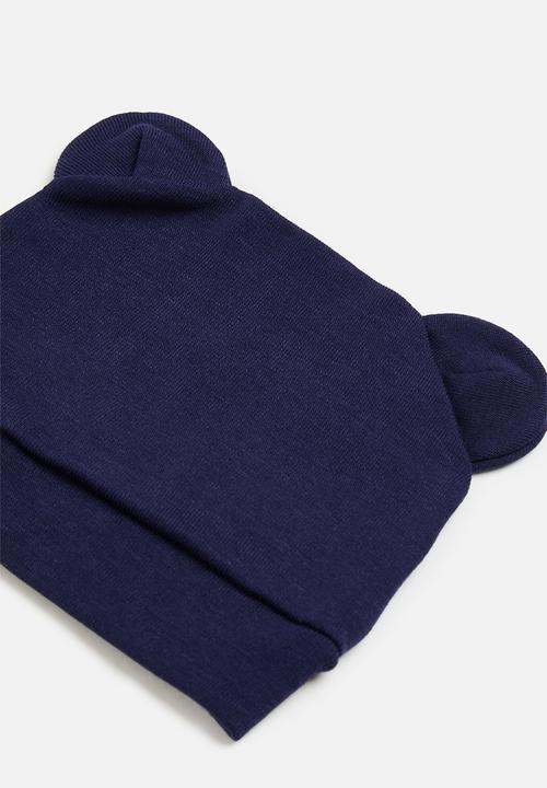 Pop Candy - Baby beanie & mittens set - navy
