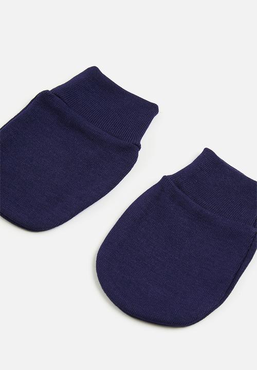 Pop Candy - Baby beanie & mittens set - navy