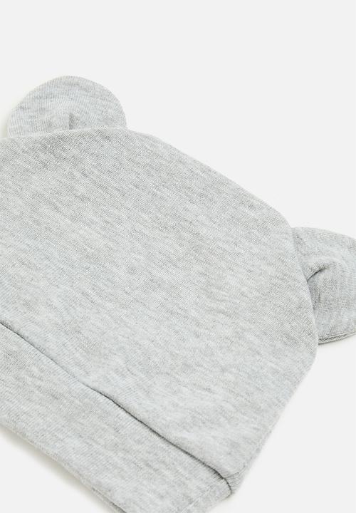 Pop Candy - Baby beanie & mittens set - grey