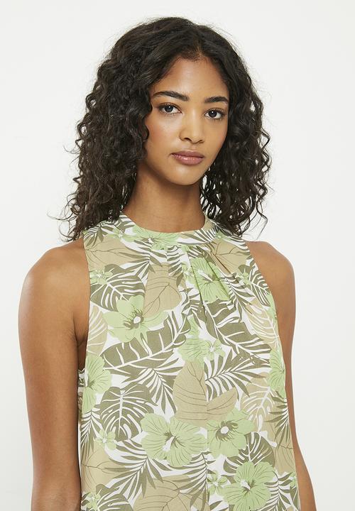 Zabaione - Print Sleeveless Dress - Mint