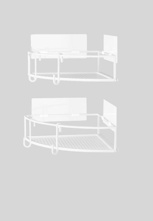 Umbra - Cubiko corner shower bin set of 2 - white