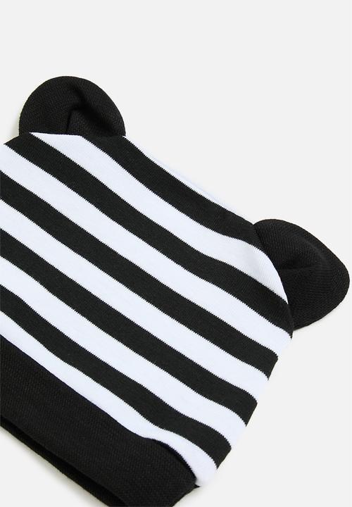 Pop Candy - Baby beanie & mittens set - black & white