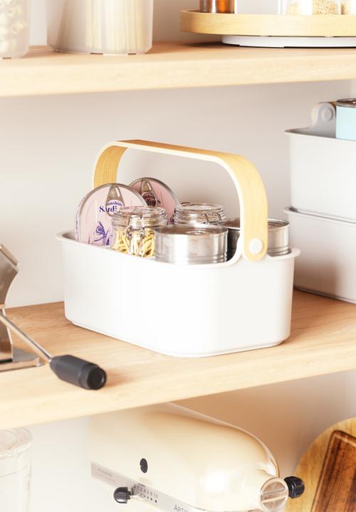 Umbra - Umbra bellwood stackable bins (28cm) - white & natural
