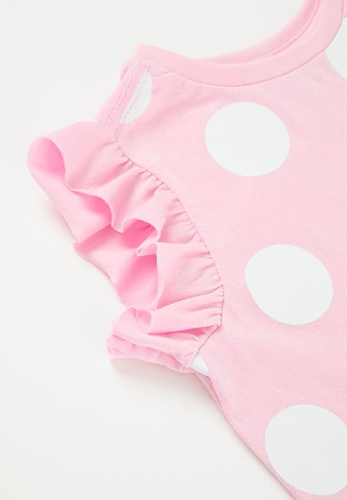 Pop Candy - Printed pj set - pink & white