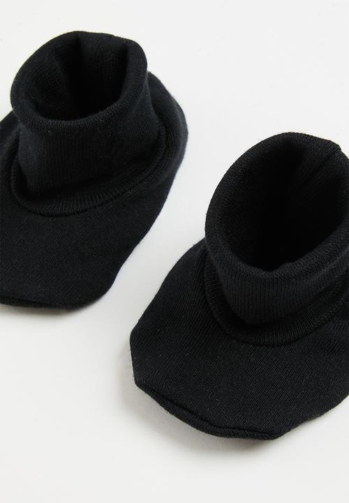 Little Lumps - Shoes ribbed - black